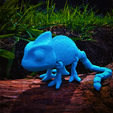 chameleon.png Download STL file Cute Flexible Chameleon • 3D printing template, o4saken