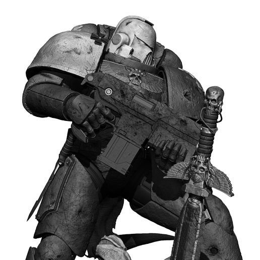 🛰 SPACE MARINE - RETRIBUTOR・ STL File for 3D printing・Cults