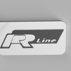 vw-R-Line-360.png Fichier STL Porte-clés Volkswagen R Line.・Objet imprimable en 3D à télécharger, lackrizz3D