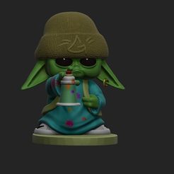 YG1.jpg 3D file Yoda -Hip -Hop- Graffiti Writer・3D printing model to download