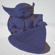 baby.jpg STL-Datei Baby Yoda Speed (low poly) kostenlos herunterladen • Modell zum 3D-Drucken, robotekmania