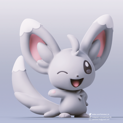 Minccino_0.png Archivo STL Minccino(Pokemon)・Objeto imprimible en 3D para descargar