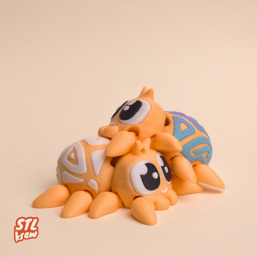 20.png Cute articulated spider, spidey - no support print in place