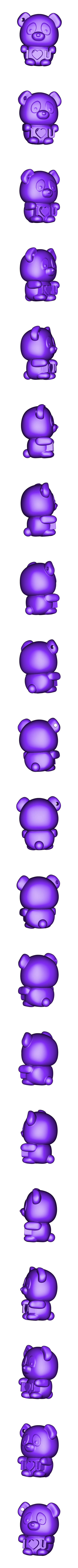 Panda2.OBJ Porta-chaves Panda