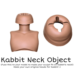 n1.png [BJD Building Block] - Kabbit S-hook and Neck Part - Prescaled