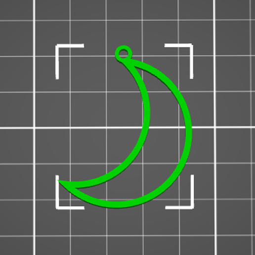 Moon PENDANT FOR NECKLACE, JEWELRY, EAR RINGS, CHARM 3D model