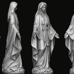 73.1.jpg Archivo STL Estatua de la Virgen María Modelo impreso en 3D・Objeto imprimible en 3D para descargar