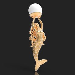 1.4.jpg STL file Mermaid Perl pendant・3D print design to download