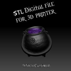 WitCH CAULORON Archivo STL Caldero para casa de brujas / casa de muñecas / miniaturas・Modelo para descargar e imprimir en 3D, Arida