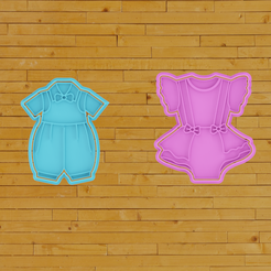 2.png Archivo STL COOKIE CUTTER ropa de bebe 2・Diseño de impresora 3D para descargar