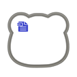 STL00419-1.png Panda Cookie Cutter