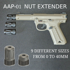 355972431_312133954494410_4117647787573541648_n.png aap01 muzzle nut extend silencer ASG airsoft 14mm left thread (0-40mm extension)
