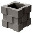 iso1.jpg Concrete flower pot molds, rubik's cube model