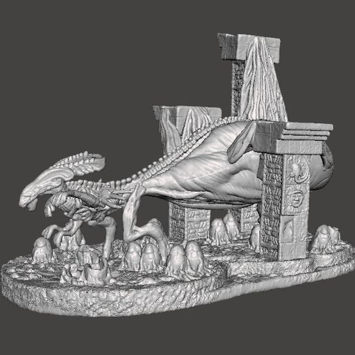 👽 6MM SCALE ALIEN QUEEN EGG CHAMBER SET MINIATURE MODELS FOR