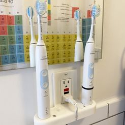 IMG_1074.jpeg STL file Philips Sonicare Toothbrush Wall Plate・3D printing model to download