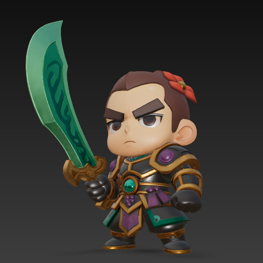 warrior chibi 3D model