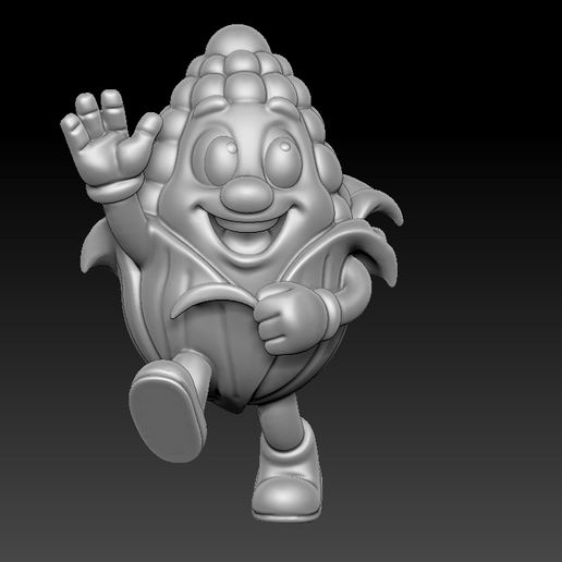 Cute Corn Chibi Character 3D Model 3D model