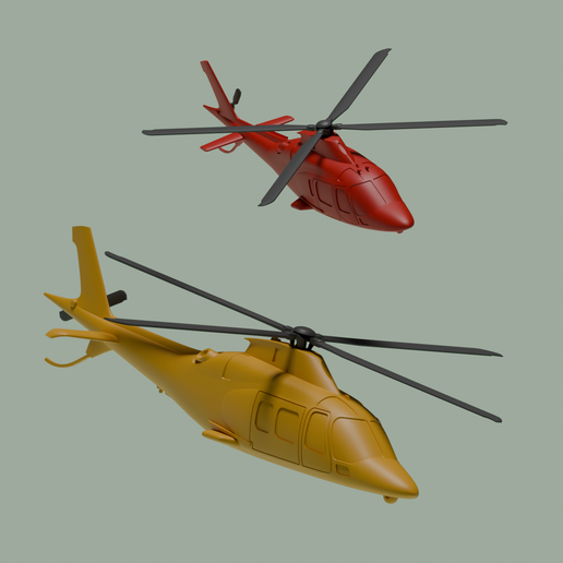 🚁 AgustaWestland AW109SP and AW109E Power・ STL File for 3D