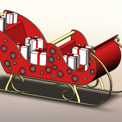 Santas-Sled-1.png Free STL file Santas Sled・3D print design to download
