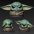 00.jpg Fichier STL Yoda baby (L'enfant)・Modèle à imprimer en 3D à télécharger, F-solo