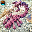 signal-2022-05-06-195212.png STL file Dune Striker, Articulating Dragon, Flexi Articulated Scorpion Beast, Print in Place, No Supports, Fantasy Creature・3D printer model to download