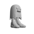 4.png Little ghost with Halloween slippers