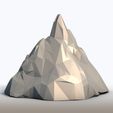 Low-Poly-Mountain0004.jpg Low Poly Mountain - Geometric Landscape Model - Minimalist Terrain Sculpture