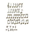 M-NOTES-00.JPG Musical notes symbols characters 3D print model
