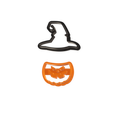 Untitled2.png Pumpkin Witch Clay Cutter - Halloween STL Digital File Download- 8 sizes and 2 Cutter Versions