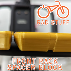 RadExpand-rack-block.png Snap-In Spacer Block for Rad Ebike Front Rack Flush Mount Modification