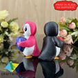 Penguin-holding-heart-valentine-gif-5.jpg Cute Penguin Holding Heart - Knit Style 3D Model ❤️🐧
