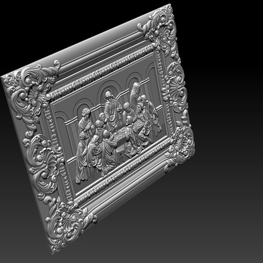 010.jpg 3D file CNC 3d Relief Model STL for Router 3 axis - The Last Supper・3D printable design to download, briarena8185