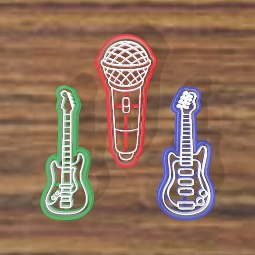 Rock Band, cookie cutter set