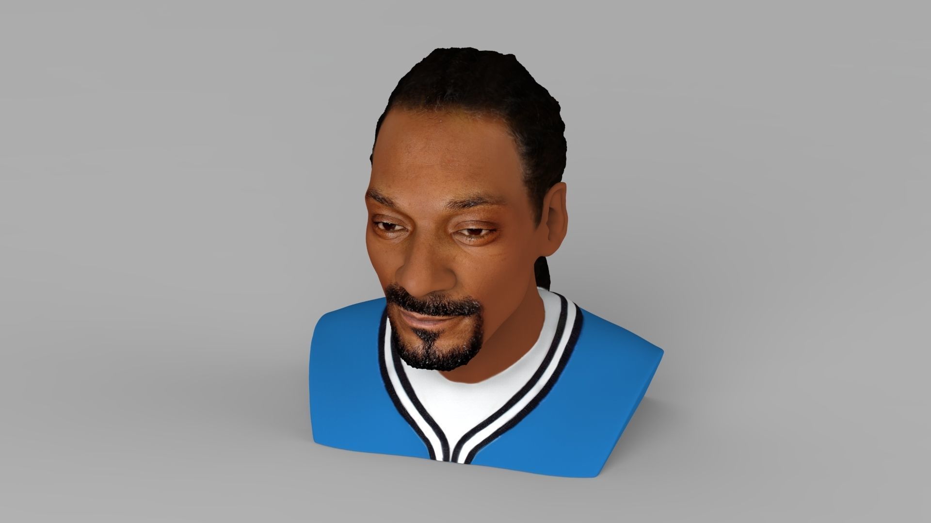snoop-dogg-bust-ready-for-full-color-3d-printing-3d-model-obj-mtl-fbx-stl-wrl-wrz (10).jpg STL file Snoop Dogg bust ready for full color 3D printing・Template to download and 3D print, PrintedReality