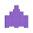 Galaga single ship with wall hanger.stl Galaga pixel wall art