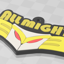 logo-all-might-2.png Fichier 3D My Hero Academia Porte-clés Logo All Might・Plan pour imprimante 3D à télécharger