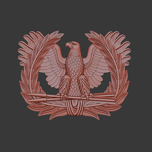 Warrant Officer US Army 3d relief .stl file
