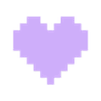 Corazon Pixel Art.stl Pixel Art Heart