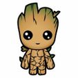 31d733469baa6e4912a587615896fdd6.jpg STL file key ring - Llavero Groot Chibi・3D printing model to download