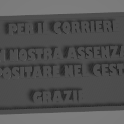 Screenshot-31.png Archivo STL CARTELL PER CORRIERE・Diseño imprimible en 3D para descargar