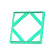 Untitled2.png Clay Cutter STL File Square Trinket/Ornament  - Home Decor Digital File Download- 5 sizes and 2 Cutter Versions, cookie cutter