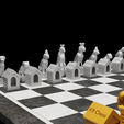 DG-5.png Dog Chess Set - Animal Dog 6 Different Chess Pieces