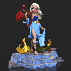 daenerys-targaryen_1.png -Datei Daenerys Targaryen 3D-Druck Modell herunterladen • Design zum 3D-Drucken, Messias_Scrap