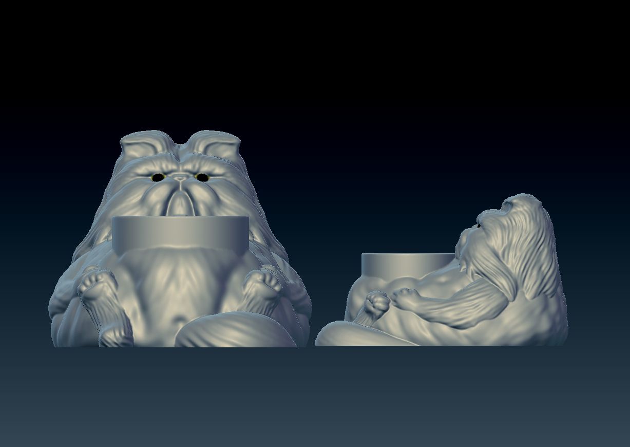 GCP1.jpg Télécharger fichier OBJ Pot pour plante Grumpy Cat • Design imprimable en 3D, Darius_Shem