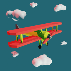 plane_1.png Fichier STL Avion low poly・Plan à imprimer en 3D à télécharger, PhantomDancer