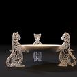 10001.jpg Cats with a plate Decorative stand