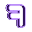 F (1)-.stl Alphabet Cookie Cutter - Alphabet Alphabet Cookie Cutter