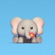 Cod1295-Elephant-With-Flower-1.png Elephant With Flower