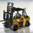 CAT-04.jpg Forklift Truck, 3D model print plastic, Diy 3d print, cargo forklift 3d model