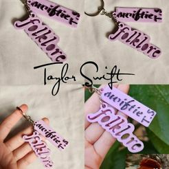 Taylor Swift Folklore Key Chain